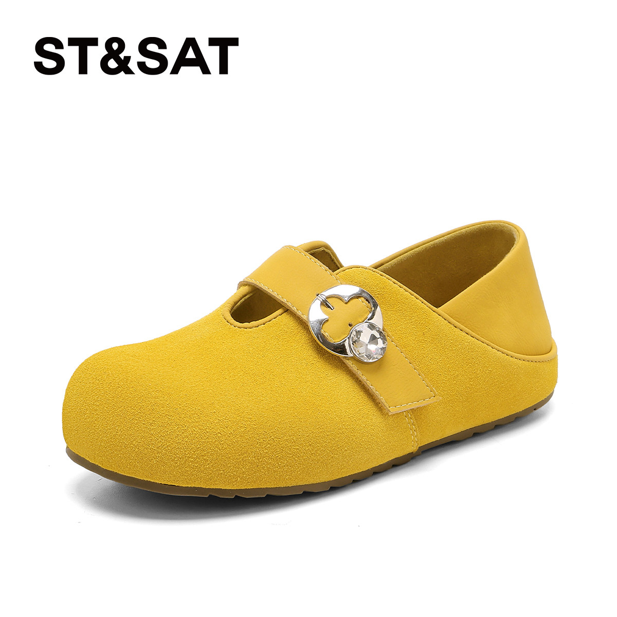 星期六搭扣勃肯单鞋女2026春季新款软底百搭不累脚防滑平底休闲鞋,淘宝优惠券,粉丝福利购,淘宝优惠卷