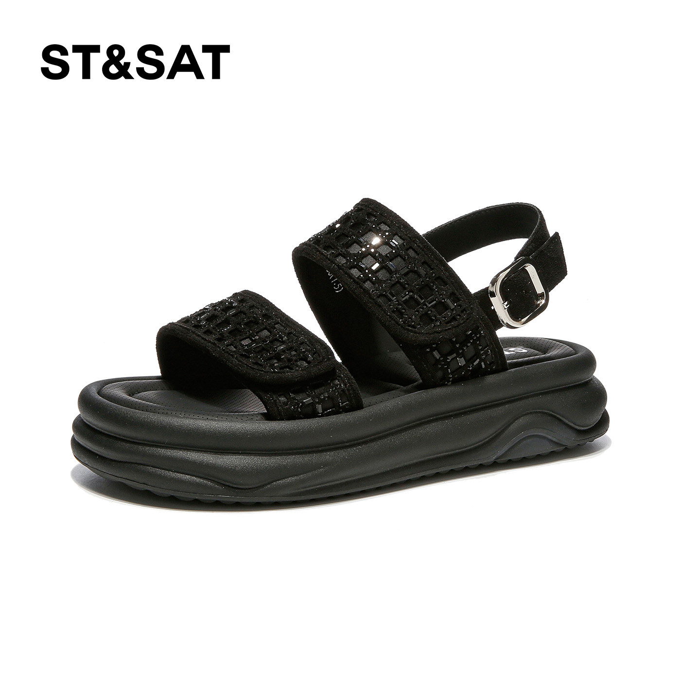 星期六踩屎感凉鞋女厚底新款夏季舒适松糕底时尚百搭配裙子沙滩鞋