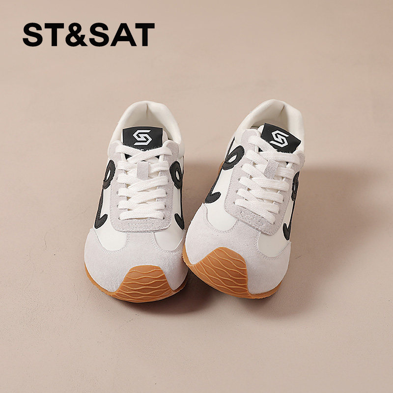星期六德训鞋女款2025新款爆款女鞋运动阿甘鞋女休闲百搭小白鞋子