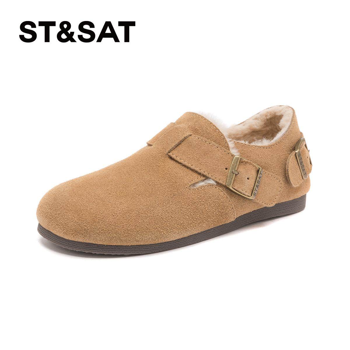 星期六一脚蹬勃肯鞋女2025冬季新款时尚舒适加绒保暖懒人鞋,淘宝优惠券,粉丝福利购,淘宝优惠卷