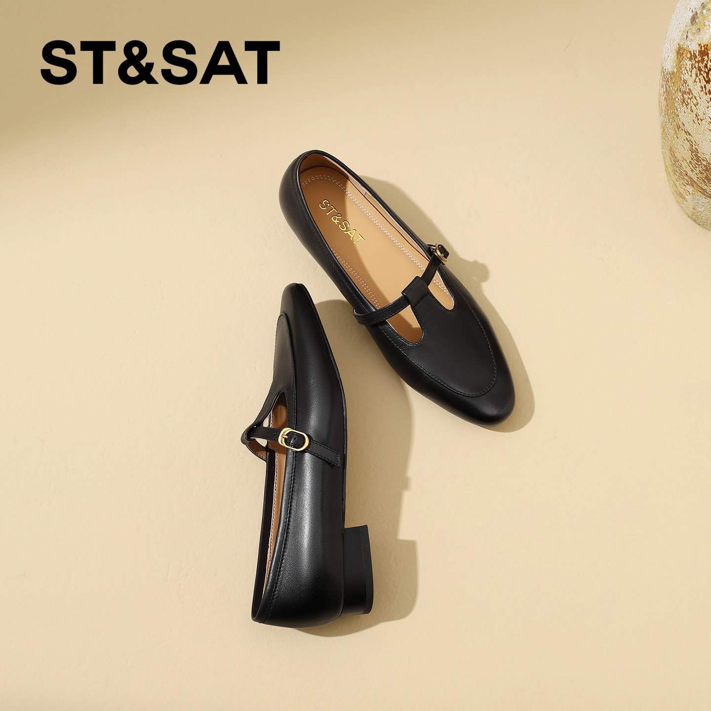 星期六复古风通勤小皮鞋女2026春季新款圆头真皮超软平底浅口单鞋,淘宝优惠券,粉丝福利购,淘宝优惠卷