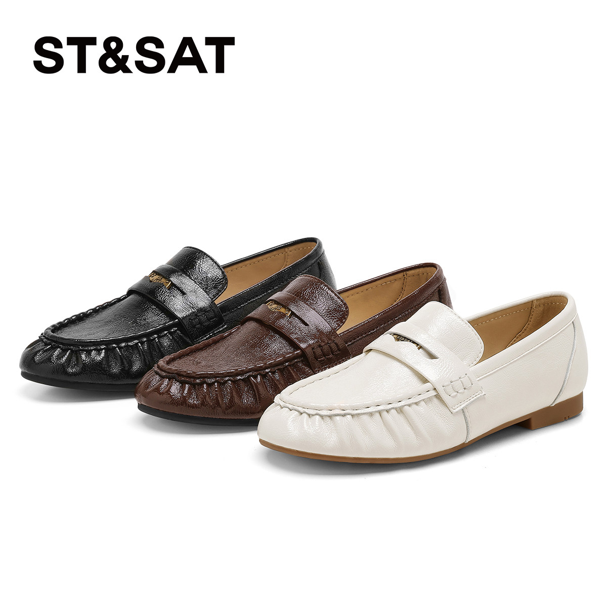 星期六玛丽珍女2026新款春季方跟一脚蹬皮鞋复古优雅气质浅口单鞋,淘宝优惠券,粉丝福利购,淘宝优惠卷