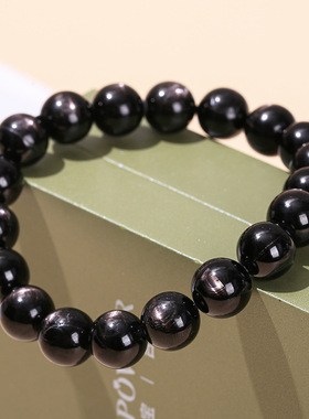 晶德珠宝7A级天然强光金运石手链男女款埃及财富之石手串厂家