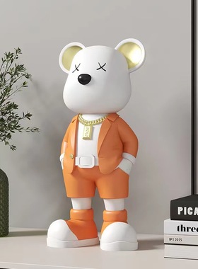 网红暴力熊桌面小摆件客厅电视柜玄关酒柜家居装饰品办公室