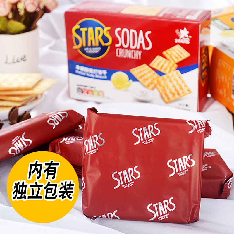 众星苏打饼干400g咸味养胃零食充饥夜宵孕妇充饥夜宵STARS梳打 - 图2