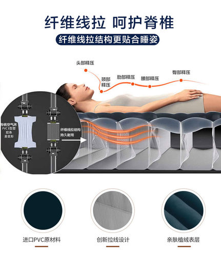 INTEX充气床家用气垫床单人冲气床双人加厚户外空气床便携午休床-图2