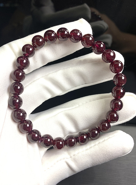 甜美风巴西紫牙乌石榴石水晶手链