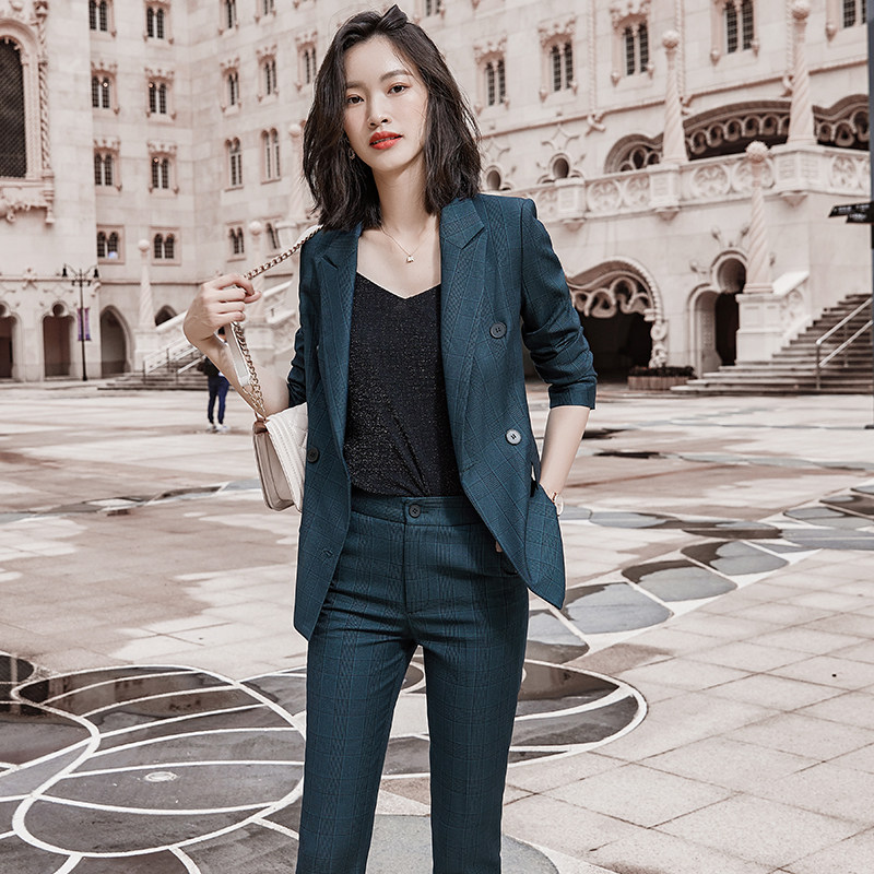 高端气质女神范西装秋冬总裁套裙 伊木子职业女裙套装