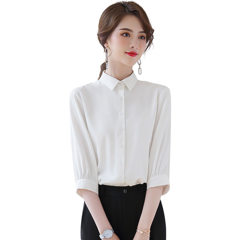 职业白衬衫新款2020年夏季夏工作服 伊木子衬衫