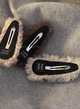 品控好 糯叽叽丝绒爱心BB掰掰夹 甜美俏皮氛围发夹边夹侧边夹发