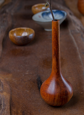 新中式风手工实木茶室博古架花器