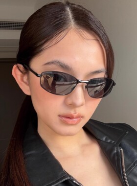 404的店千禧街头黑金属方形墨镜