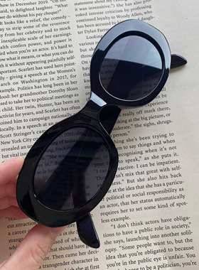 404的店凯旋门椭圆复古大框女墨镜防紫外线UV400街拍网红太阳眼镜