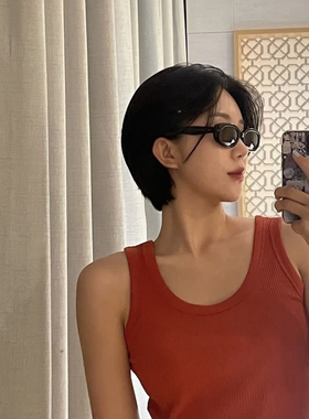 2022年GM新款豆乳色椭圆墨镜