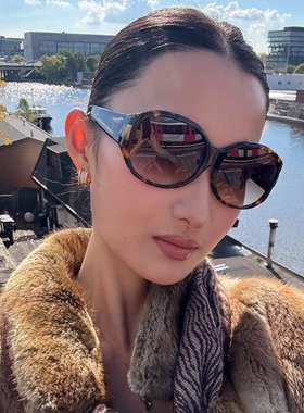 404的店千禧年大框蛤蟆板材墨镜