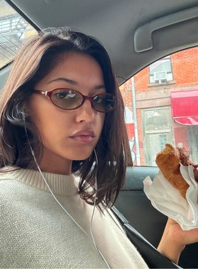 404的店复古椭圆ins网红同款墨镜