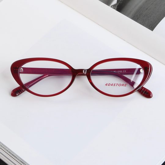 404's shop montura de gafas de acetato estilo coreano ojo de gato cereza