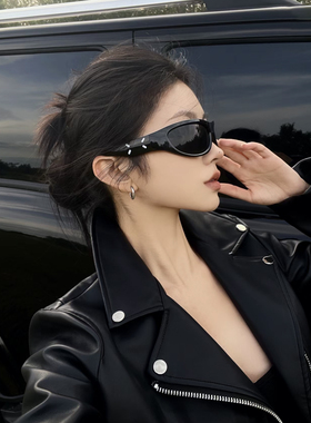404的店复古前卫时髦连体墨镜jennie同款Y2K太阳眼镜防紫外线男女