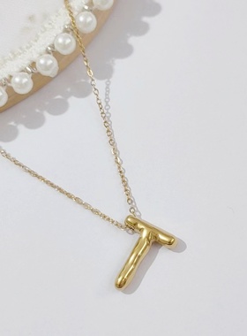 日韩潮流爆款百搭个性钛钢金女