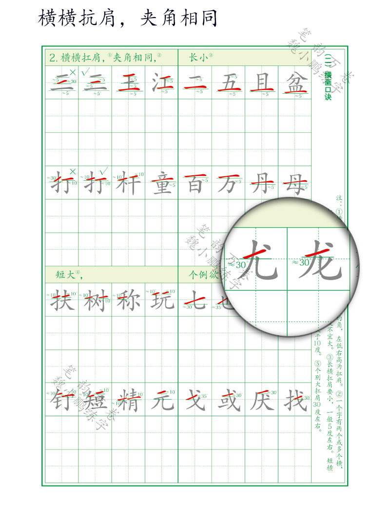 笔韵万卷 间架结构72诀 学生硬笔书法练字字帖自带15小时视频教程 - 图1