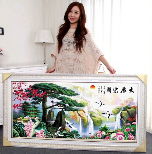 Yingke Song 5d Crystal Diamond Painting Patch полно бриллиантового шоу живописные пятна Diamond Cross -удар по новым ландшафту гостиной