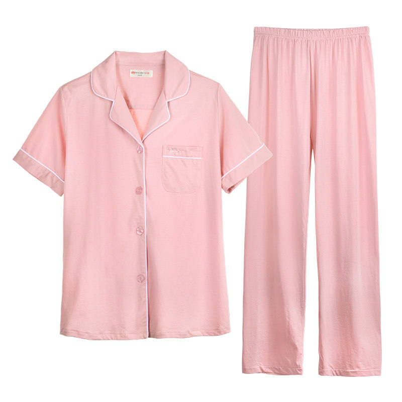 夏情侣夏季男纯棉两件套睡衣 好波睡衣/家居服套装