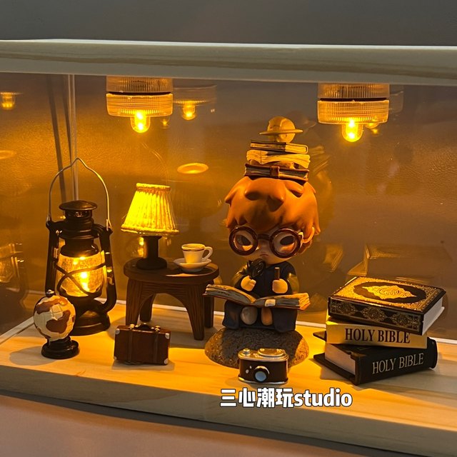 Pop Mart Hirono Ono Little Prince Series Geologist Landscape Decoration Accessories Display Storage Box