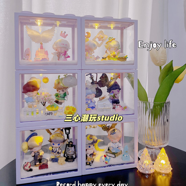Pop Mart DIMOO Dream Inside Dream Outside Blind Box Scene Layout Decoration Landscape Miniature Props Diy Storage Box