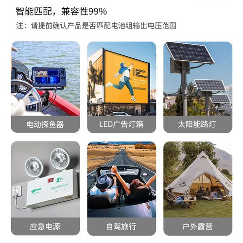 12V佳明劳伦斯探鱼器专用户外锂电池5V充电筏钓灯照明电源 - 图2