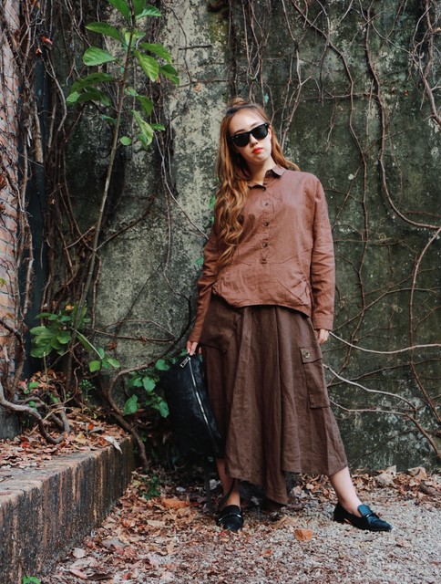 Irregular 100% pure linen draping