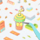 Senyu New Product Large Edition 5.0 Landscaping Sticker Three-dimensional House 2.5D Cute DIY Unzipped Miniature Scene Sticker
