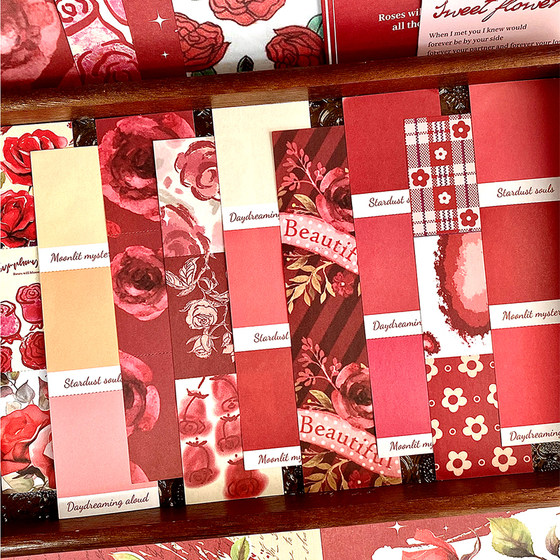 Senyou retro simple style handbook material gift box set European and American style ins time imprint English version