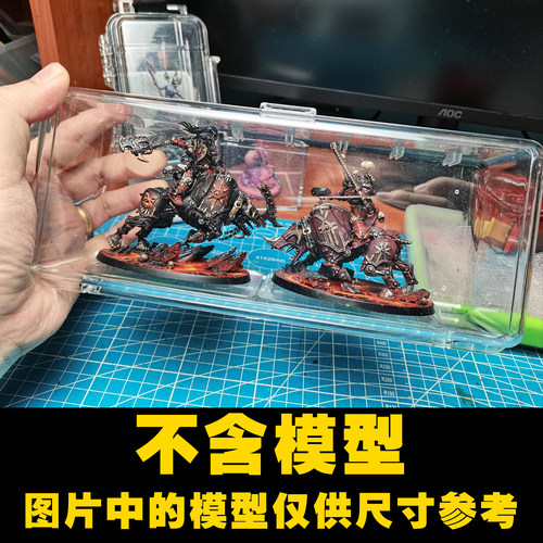 安云战锤40K 桌游 微缩模型 战锤 桌面迷你展示柜 棋子防尘收纳盒 - 图0
