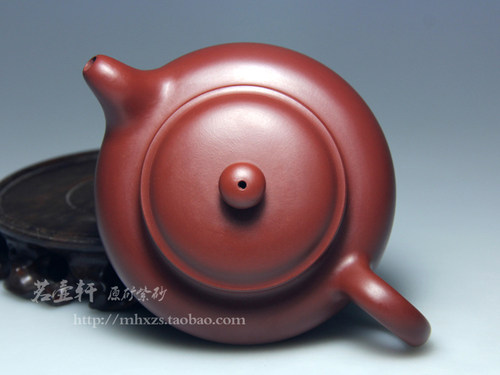 宜兴紫砂壶茶壶名家吴娟华原矿大红袍朱泥大品300CC全手工仿古壶 - 图2