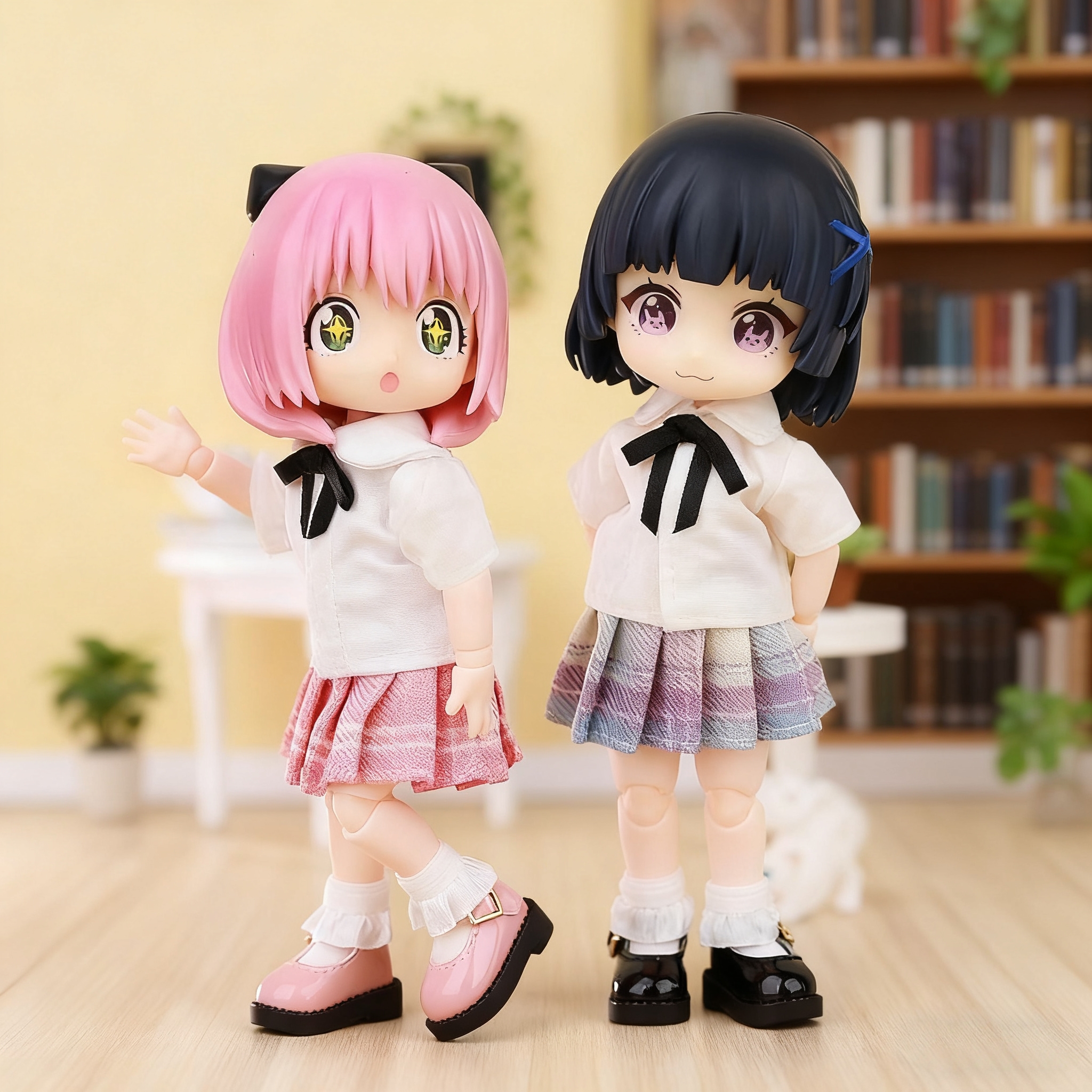 ob11娃衣 幼稚园 校园制服 衬衫 jk裙套装 p9 p10娃衣12分bjd娃衣 - 图0