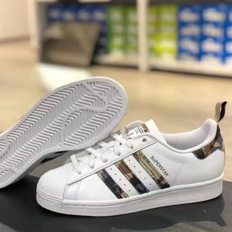 adidas三叶草女鞋秋季SUPERSTAR休闲轻便运动鞋贝壳头板鞋 GV9698