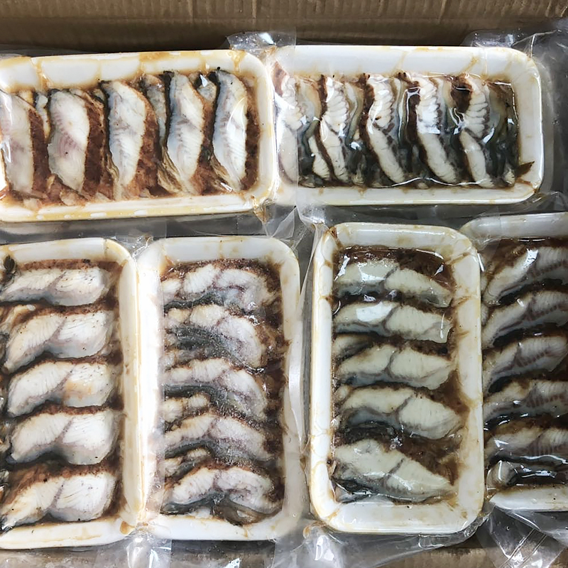 寿司料理 速冻蒲烧鳗 8g鳗鱼片 寿司鳗鱼切片 20片/包 日式料理 - 图1