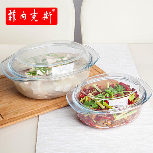 耐热玻璃煲热饭蒸米饭器皿带盖煲微波炉烘焙专用家用整鸡整鸭汤煲 - 图1