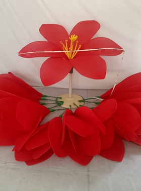 丝网花舞台演出装饰布置百合花