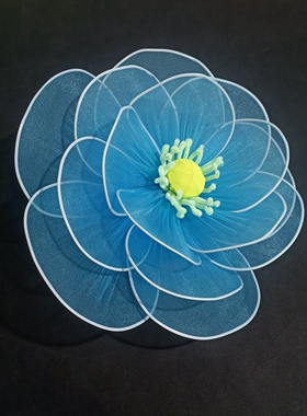 网纱玫瑰花美陈装饰婚礼布置假花