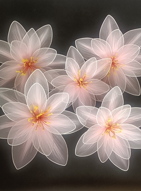 网纱桃花仿真花橱窗美陈吊挂装饰