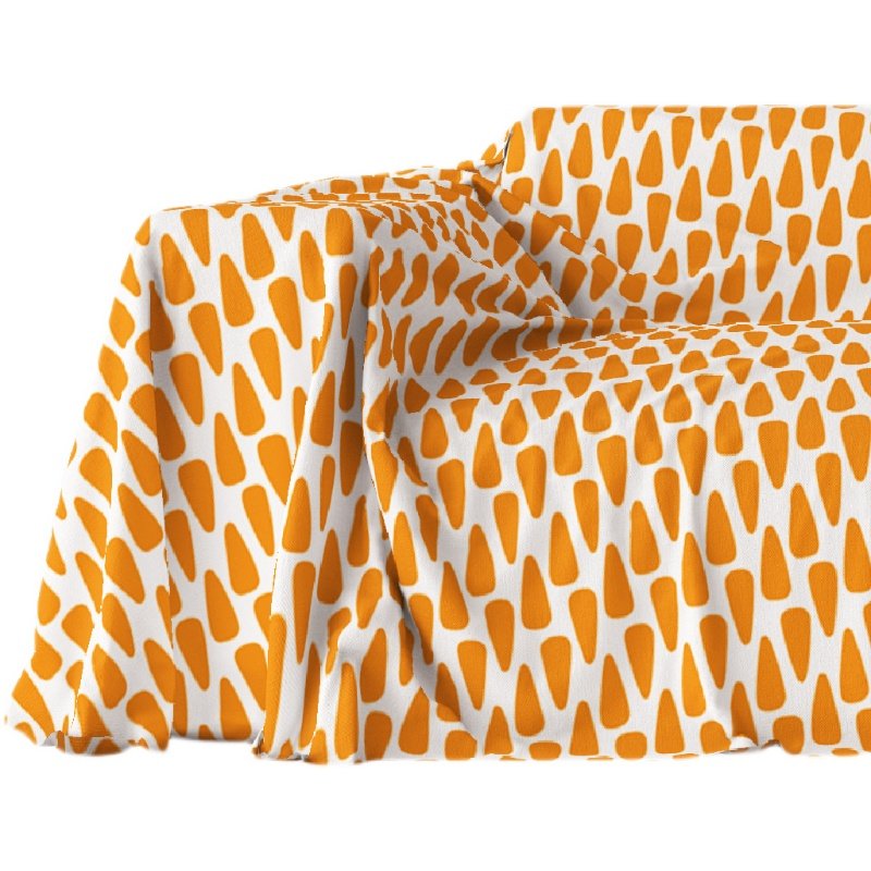 CastleGarden加厚印花单双人三人位沙发盖巾全盖沙发盖布 胡萝卜,淘宝优惠券,粉丝福利购,淘宝优惠卷