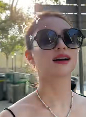 偏光多边形女款大脸显瘦墨镜