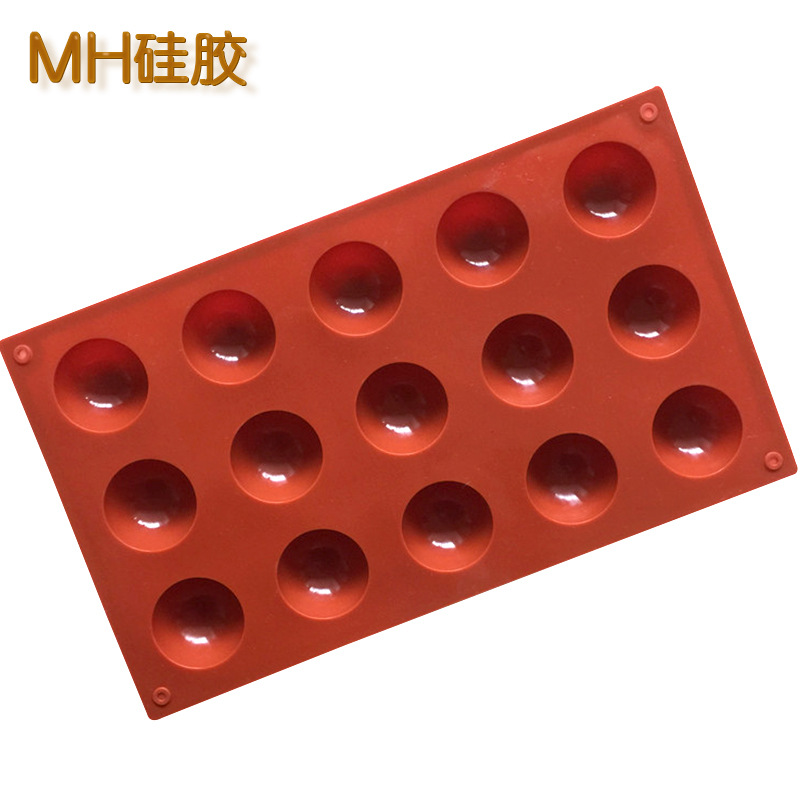 15连4cm半圆半球矽胶模 夹心硅胶模具 食品级耐高温易清洗环保 - 图2
