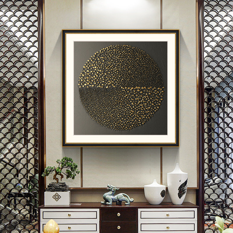 客厅装饰画沙发背景墙壁画后现代简约新中式挂画玄关过道画抽象画_虎窝淘