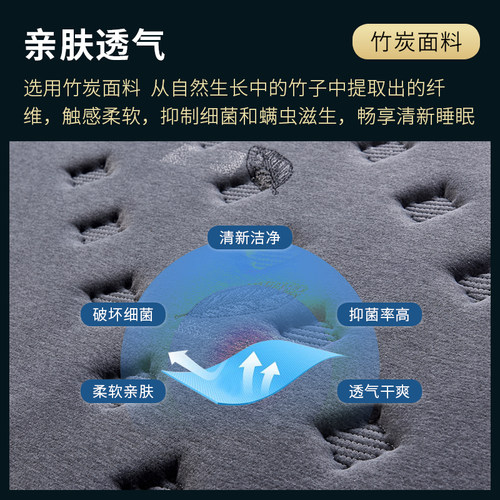 席梦思独立弹簧床垫厚20cm椰棕榈偏硬租房家用乳胶五星级酒店压缩 - 图2