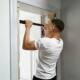 Solid wood door frame fitness rack without drilling pull-ups