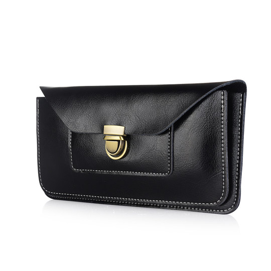 适用华为mate60苹果16promax小米vivo手机包挂腰包牛皮套穿皮带男