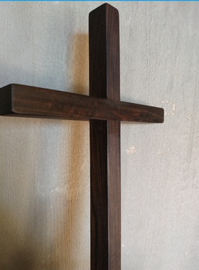 黑檀木壁挂十字架墙上装修工艺品