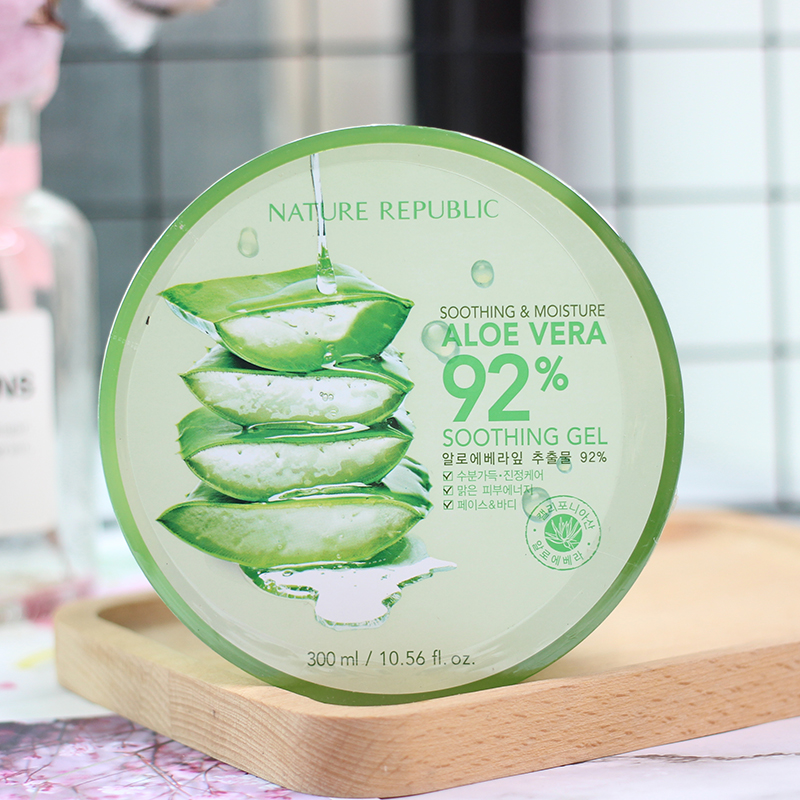 韓國Nature Republic92蘆薈膠補水補溼面霜晒後修復控油免洗面膜